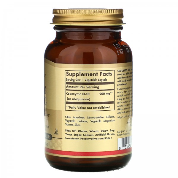 Solgar Коэнзим Q-10 200 мг 60 растительных капсул