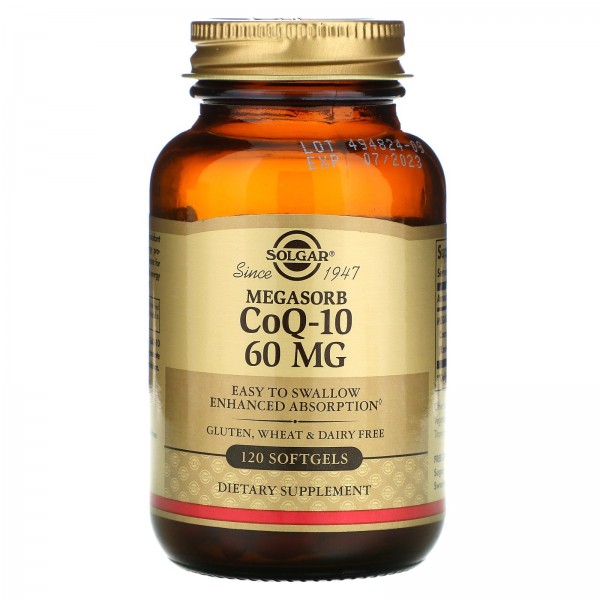 Solgar Коэнзим Q10 с мегасорбом 60 мг 120 мягких таблеток