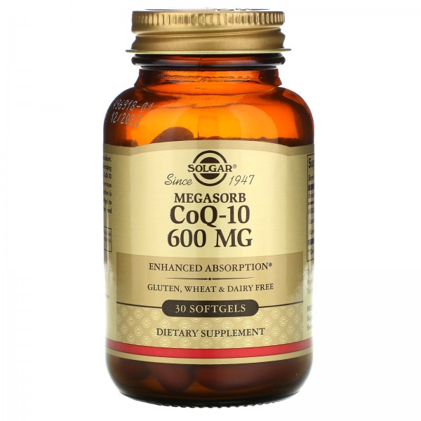 Solgar Мегасорб с CoQ-10 600 мг 30 мягких желатиновых капсул