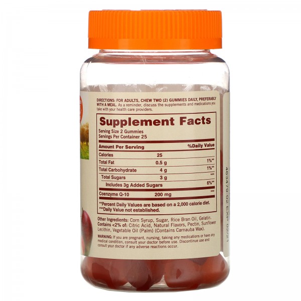 Sundown Naturals Жевательные таблетки Co Q-10 со вкусом персика и манго 100 мг 50 жевательных таблеток