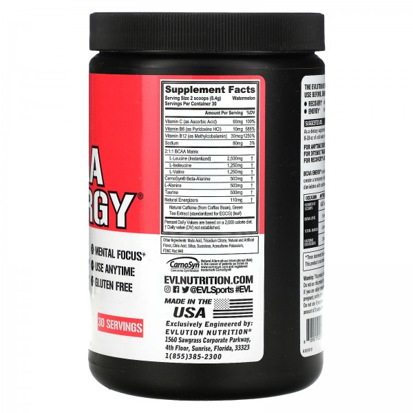 EVLution Nutrition BCAA ENERGY Арбуз 252 г