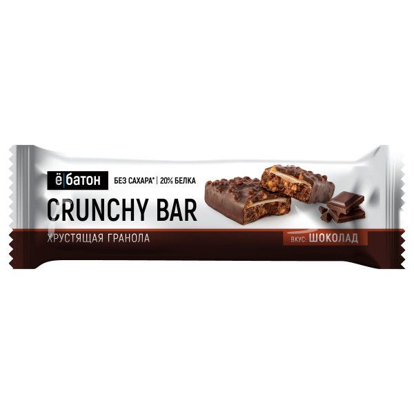Ё|батон Батончик 'Crunchy Bar' 40 г Шоколад в глазури