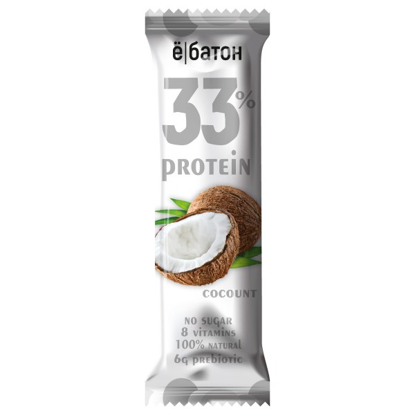 Ё|батон Батончик неглазированный 33% protein 45 г Кокос