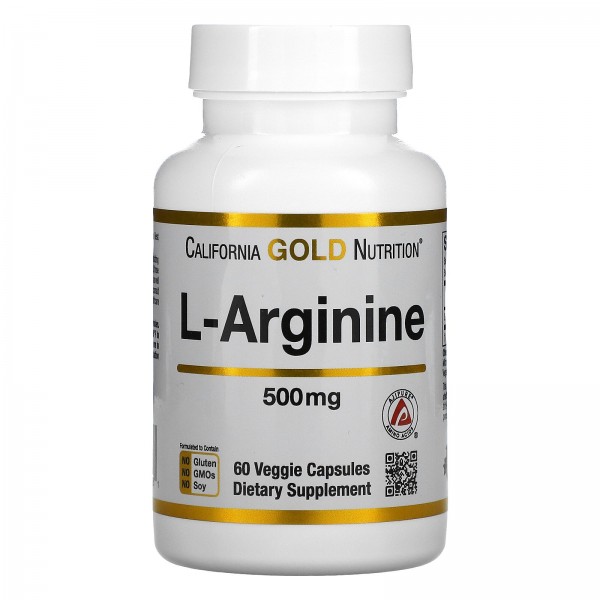California Gold Nutrition L-аргинин 500 мг 60 капсул