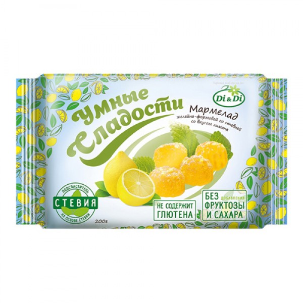Умные сладости Мармелад желейно-формовой `Лимон` 2...