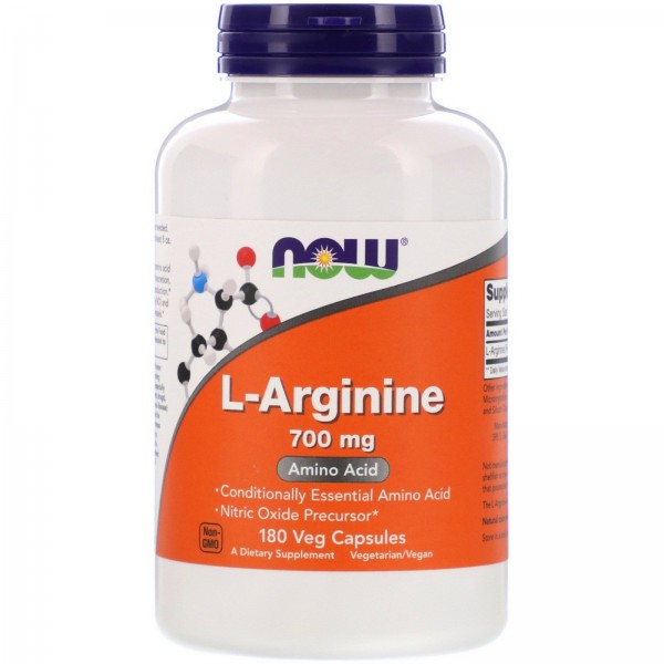 Now Foods L-аргинин 700 мг 180 капсул