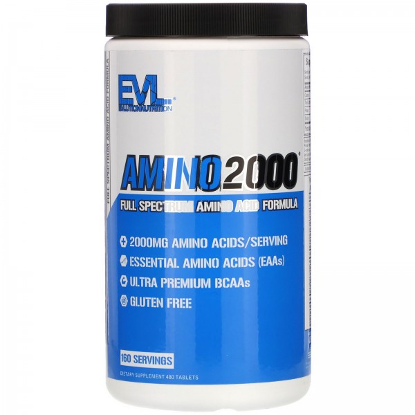 EVLution Nutrition AMINO2000 средство с аминокислотами полного спектра действия 480таблеток