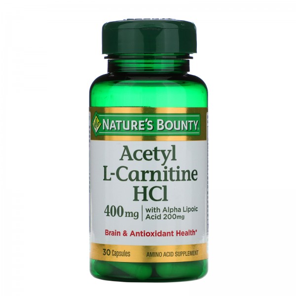 Nature's Bounty Ацетил L-карнитин HCI 400 мг 30 ка...