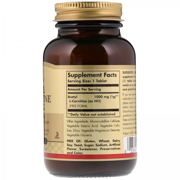 Solgar Acetyl L-Carnitine 1000 мг 30 таблеток