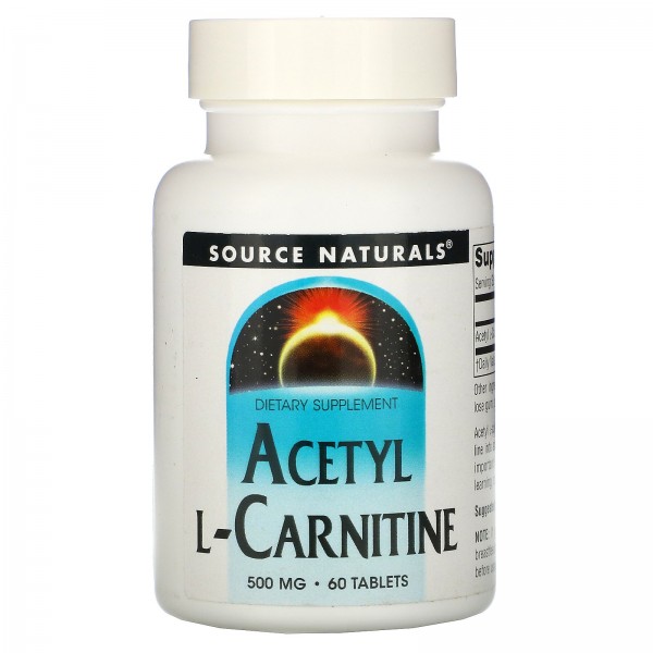 Source Naturals ацетил-L-карнитин 500 мг 60 таблет...