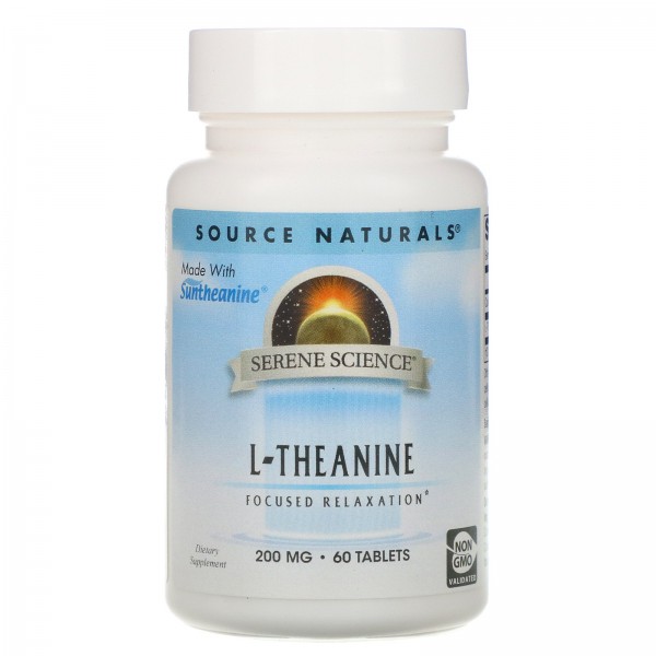 Source Naturals L-теанин 200 мг 60 таблеток...