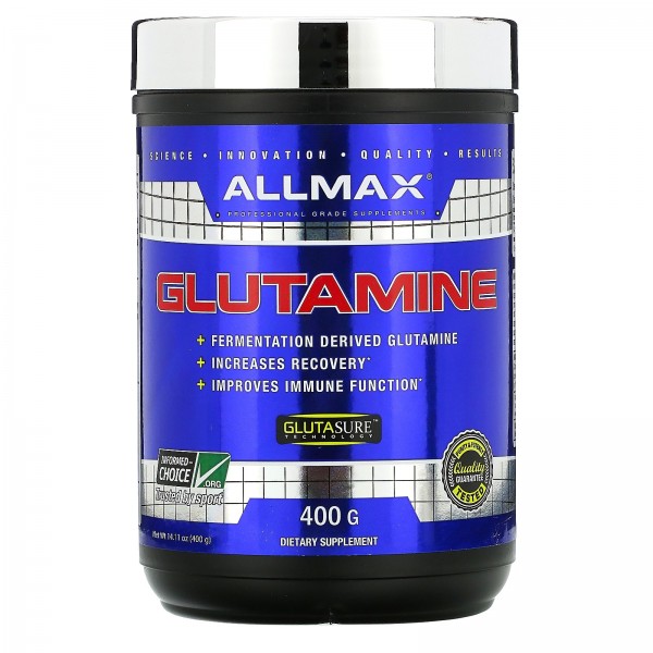 ALLMAX Nutrition 100% чистый микронизированный глутамин без глютена 400 г