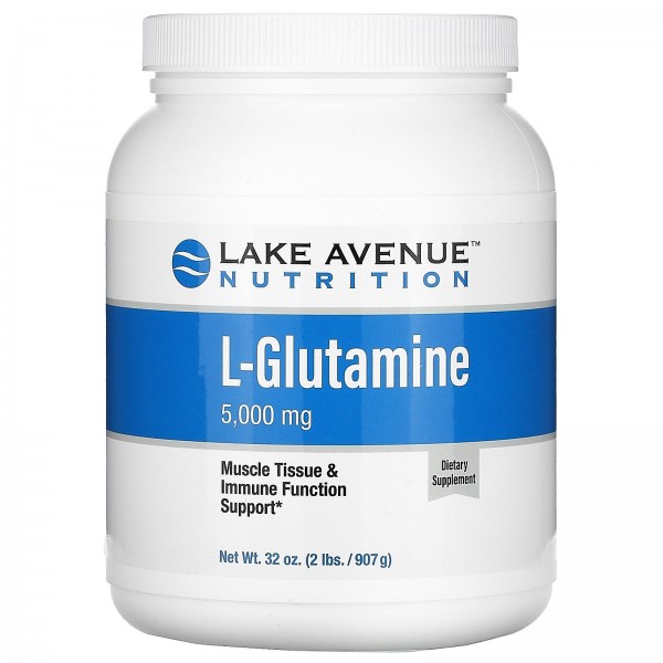 Lake Avenue Nutrition порошок L-глютамина с нейтральным вкусом 5000мг 907г (32унции)