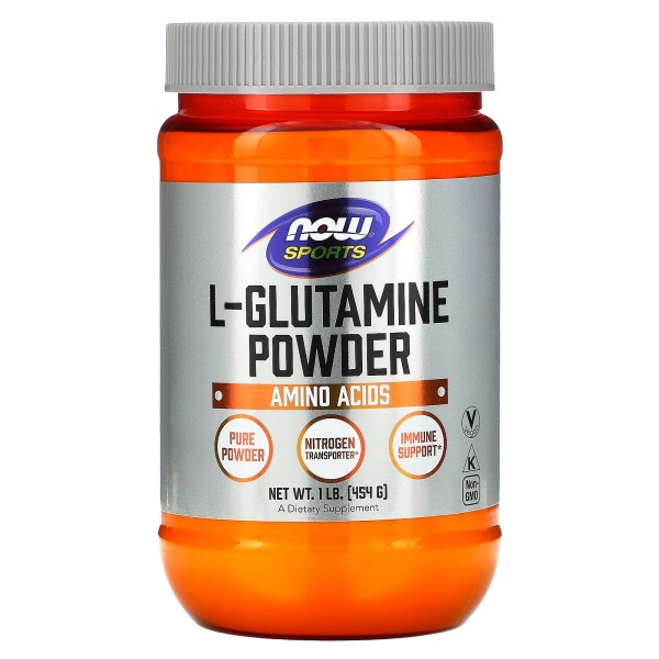 Now Foods Sports L-глютамин 454 г (1 фунт)...