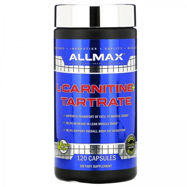 ALLMAX Nutrition L-карнитин и тартрат 120капсул