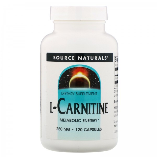 Source Naturals L-карнитин 250 мг 120 капсул