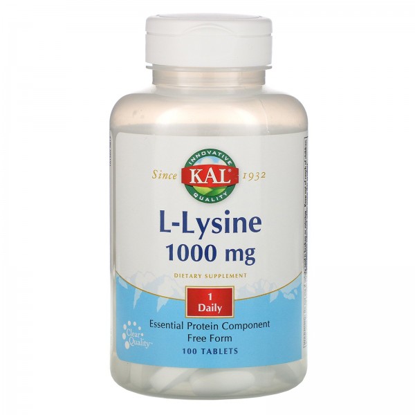 KAL L-Lysine 1000 mg 100 Tablets