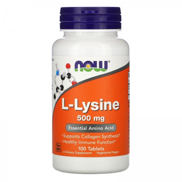 Now Foods L-лизин 500 мг 100 таблеток...