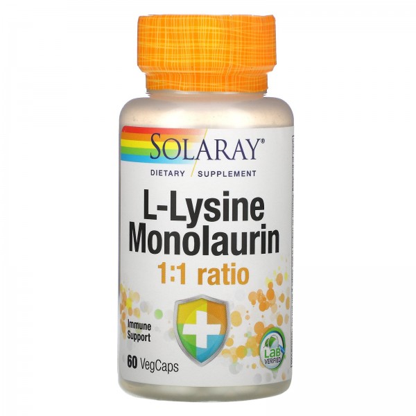 Solaray L-лизин-монолаурин 60 вегетарианских капсу...