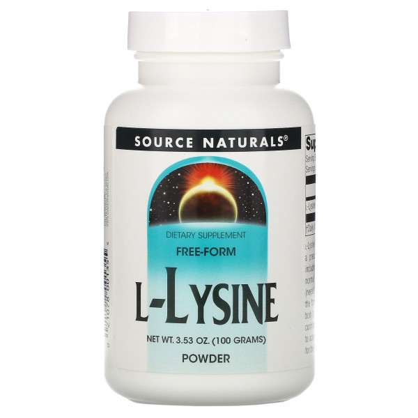 Source Naturals L-Lysine Powder 3.53 oz (100 g)