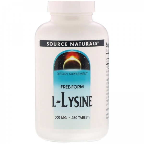 Source Naturals L-лизин 500 мг 250 таблеток...