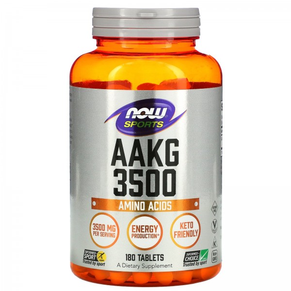 Now Foods Sports ААКГ3500 аминокислоты 180таблеток...