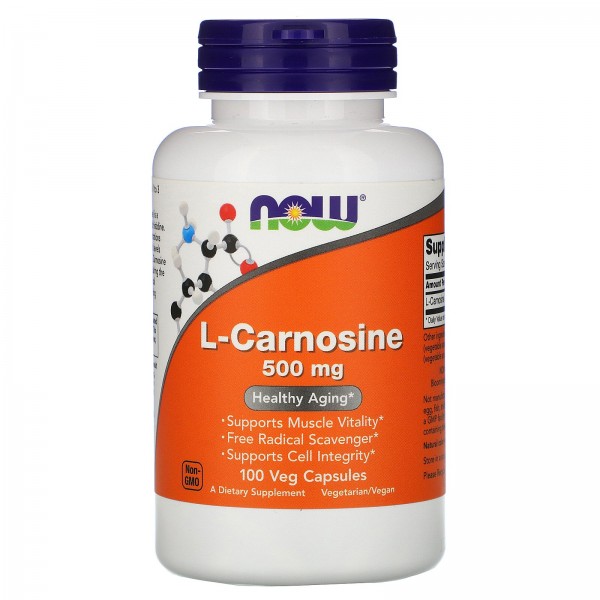 Now Foods L-карнозин 500 мг 100 растительных капсу...