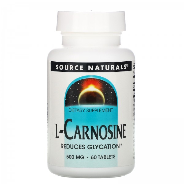 Source Naturals L-карнозин 500 мг 60 таблеток...