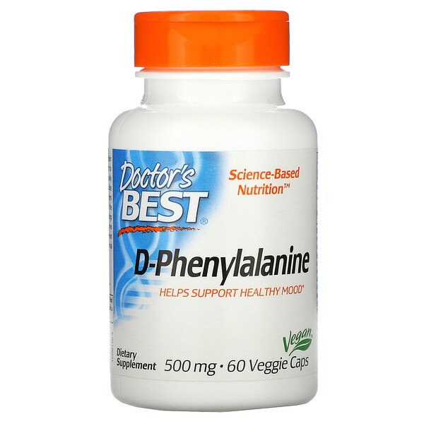 Doctor's Best D-фенилаланин 500 мг 60 вегетарианск...