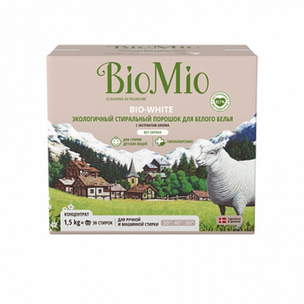 BioMio Экологичный стиральный порошок для белого б...