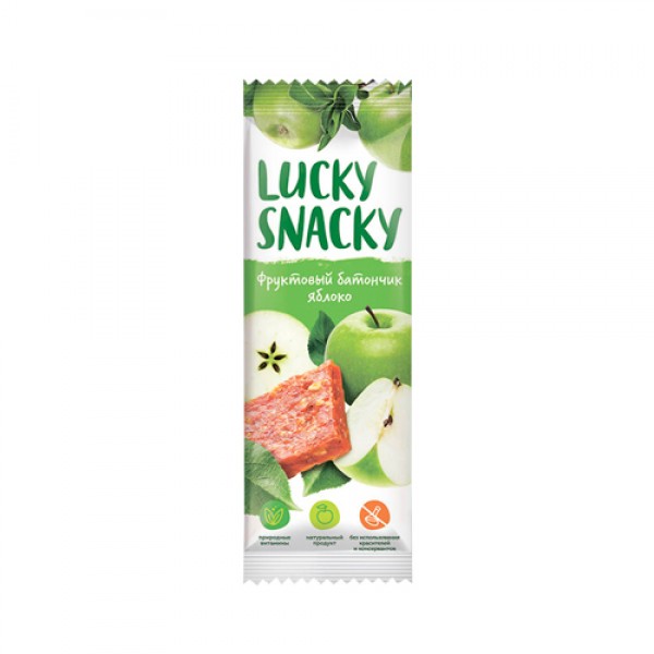Lucky Snacky Батончик фруктовый яблочный 30 г