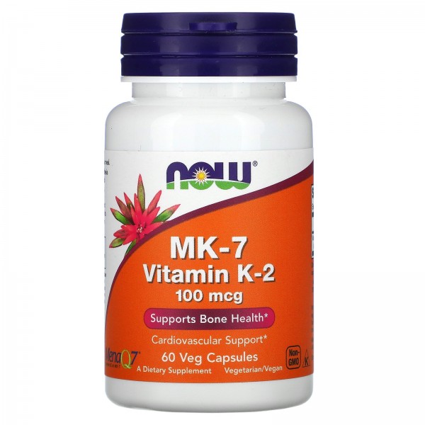 Now Foods Витамин K2 MK-7 100 мкг 60 растительных ...