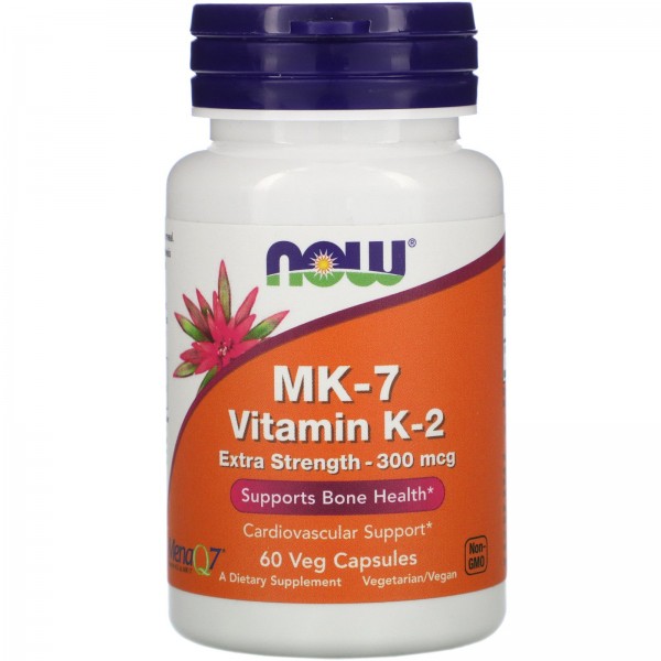 Now Foods Витамин K2 MK-7 300 мкг 60 растительных ...