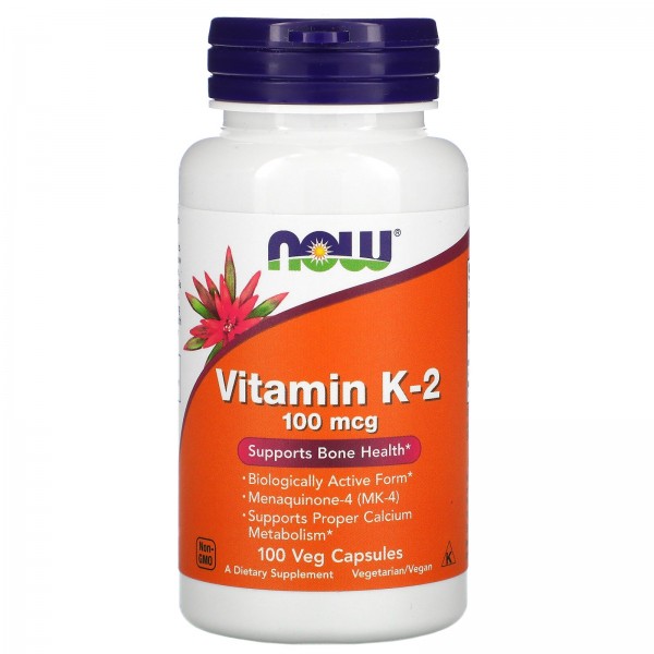 Now Foods Витамин K2 100 мкг 100 растительных капс...