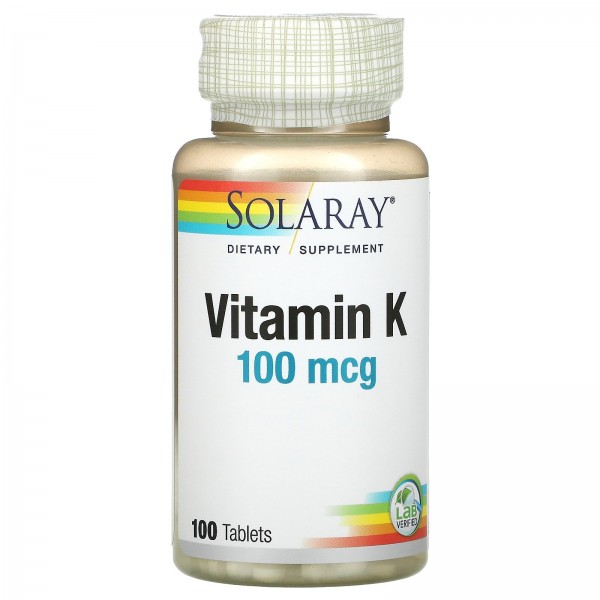 Solaray Vitamin K 100 mcg 100 Tablets