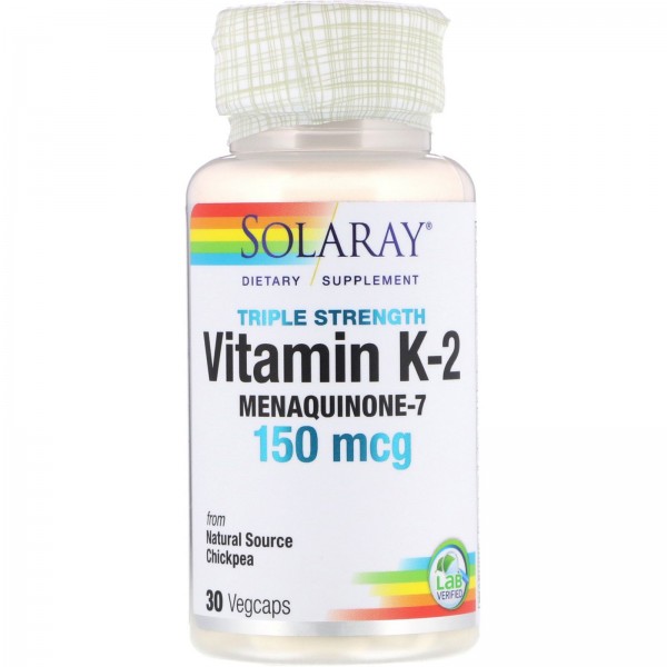 Solaray Витамин K2 МК-7 150 мкг 30 растительных капсул