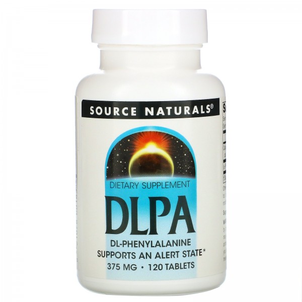 Source Naturals DL-фенилаланин DLPA 375 мг 120 таб...