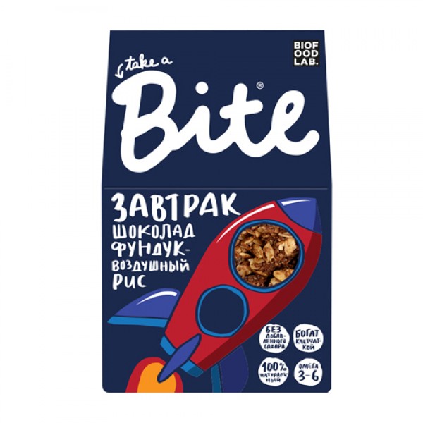 Bite Гранола `Шоколад-Фундук-Воздушный рис` 270 г...