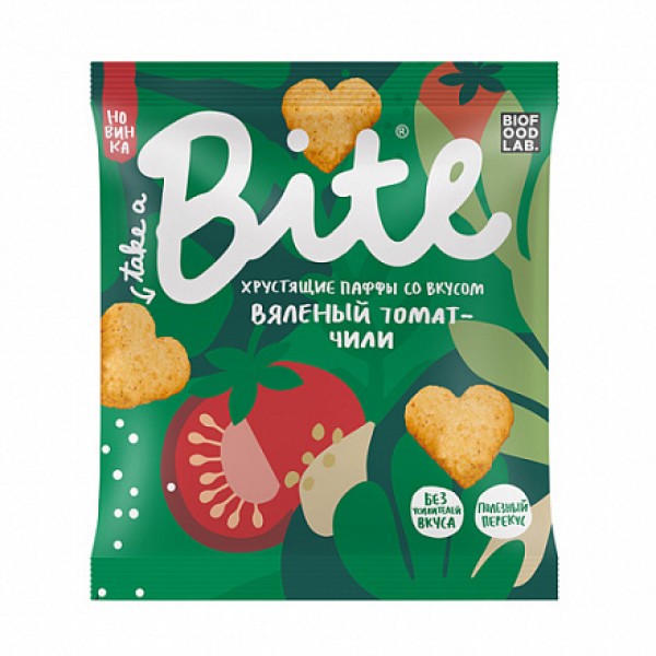 Bite Паффы хрустящие `Вяленый томат-Чили` 30 г