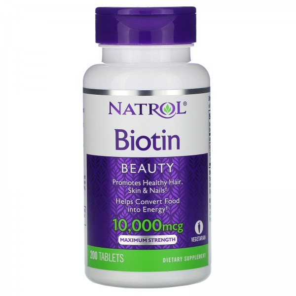 Natrol биотин максимальная сила действия 10000мкг 200таблеток