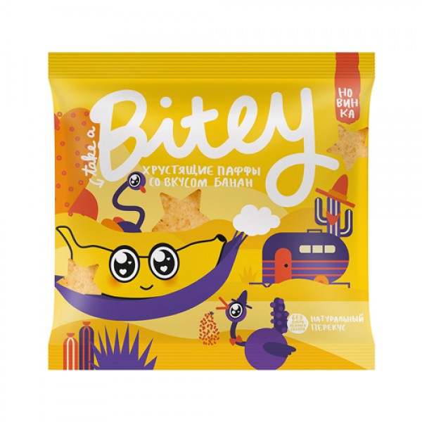 Bite Паффы хрустящие `Банан` 20 г