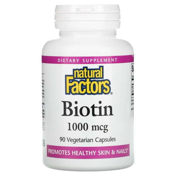 Natural Factors Biotin 1000 mcg 90 Vegetarian Caps...