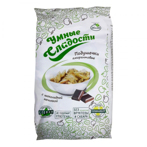 Умные сладости Подушечки `Шоколад`, со стевией 150...