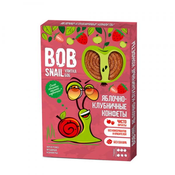 Bob Snail Конфеты яблочно-клубничные 60 г