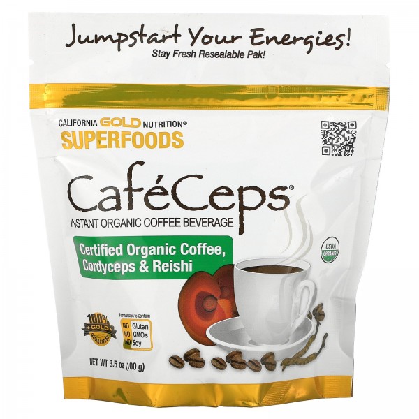 California Gold Nutrition CafeCeps сертифицированн...