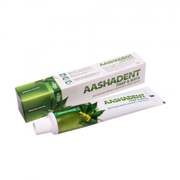 Aasha Herbals Зубная паста `Лавр-Мята` 100 г...