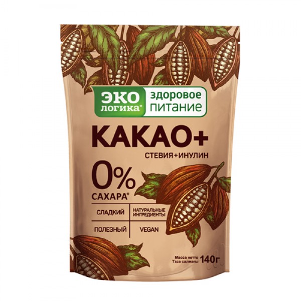 Экологика Какао-напиток `Какао плюс`, растворимый 140 г