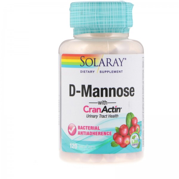 Solaray D-манноза с CranActin 120 вегетарианских к...