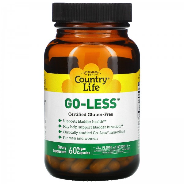 Country Life GoLess здоровье мочевого пузыря для мужчин и женщин 60 вегетарианских капсул