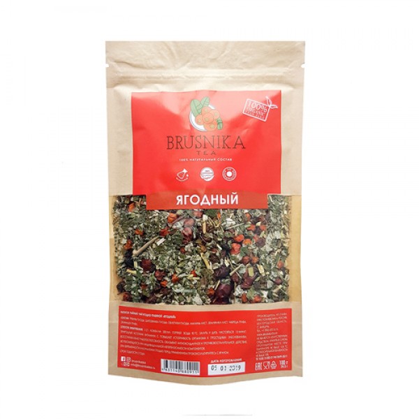 BrusnikaTea Чай ягодно-травяной `Ягодный` 100 г